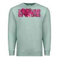 Seafoam Breast Cancer Love Premium Sweatshirt - texasbilliewilder
