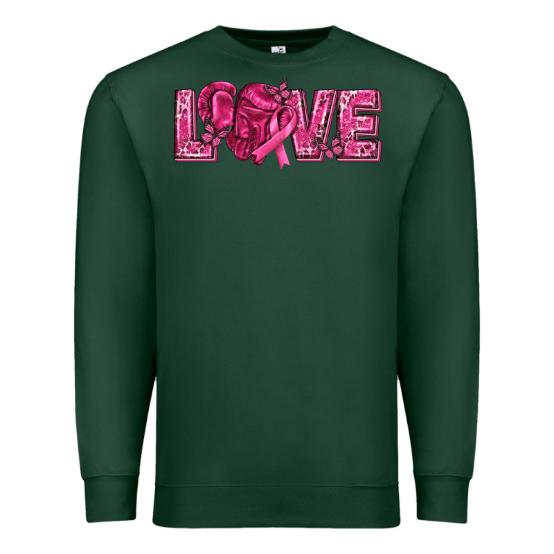 Breast Cancer Love Premium Sweatshirt by texasbilliewilder | Teevron