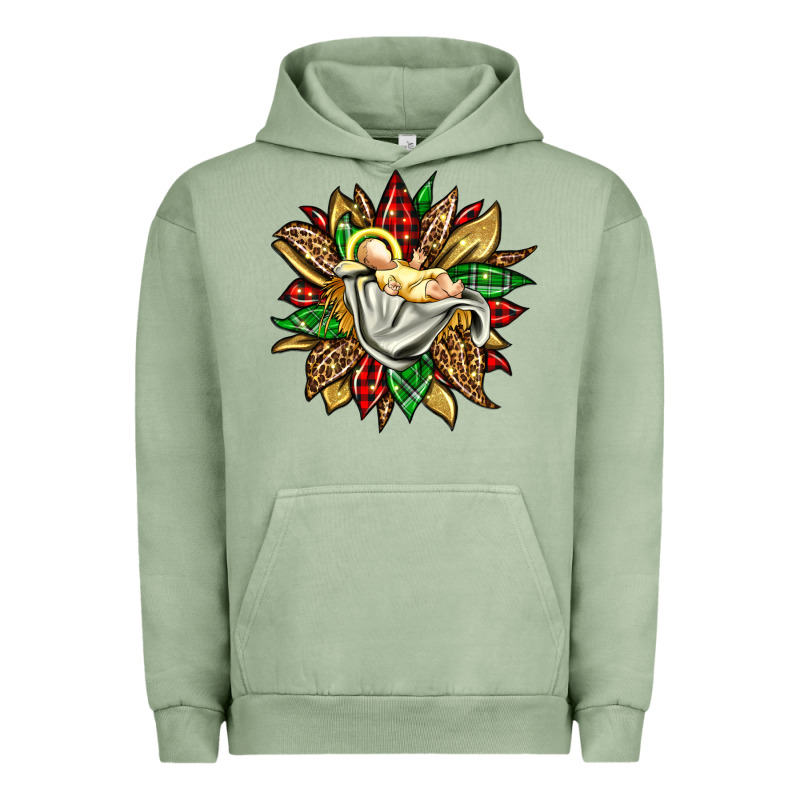 Christmas Baby Jesus Sunflower Urban Hoodie by Jasminsmagicworld | Teevron