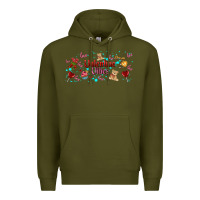 Army Green love vibes and valentines Premium Hoodie - AdoDesignShop