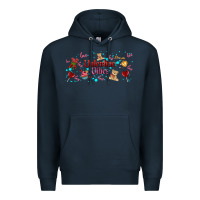 Navy love vibes and valentines Premium Hoodie - AdoDesignShop