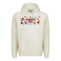 Oatmeal Heather love vibes and valentines Premium Hoodie - AdoDesignShop