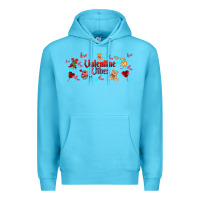 Ocean Blue love vibes and valentines Premium Hoodie - AdoDesignShop
