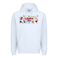 White love vibes and valentines Premium Hoodie - AdoDesignShop