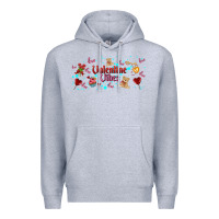 Heather Grey love vibes and valentines Premium Hoodie - AdoDesignShop