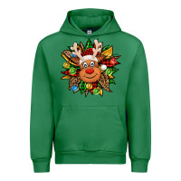 Emerald Christmas reindeer sunflower Urban Hoodie - Jasminsmagicworld