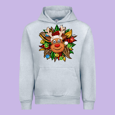 Christmas Reindeer Sunflower Urban Hoodie Designed By Jasminsmagicworld