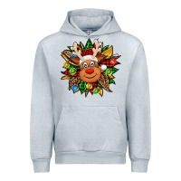 Heather Grey Christmas reindeer sunflower Urban Hoodie - Jasminsmagicworld