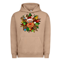 Pigment Burro Christmas reindeer sunflower Urban Hoodie - Jasminsmagicworld