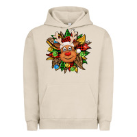 Pigment French Oak Christmas reindeer sunflower Urban Hoodie - Jasminsmagicworld