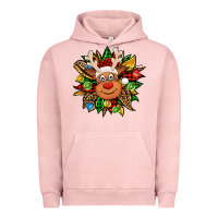 Pigment Salmon Christmas reindeer sunflower Urban Hoodie - Jasminsmagicworld