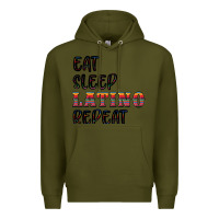 Army Green eat sleep latino repeat Premium Hoodie - BundleAndBundleShop