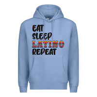 Colony Blue eat sleep latino repeat Premium Hoodie - BundleAndBundleShop