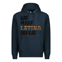 Navy eat sleep latino repeat Premium Hoodie - BundleAndBundleShop