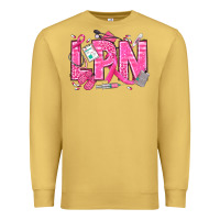 Antique Gold Breast Cancer LPN Licensed Practical Nurse Premium Sweatshirt - texasbilliewilder