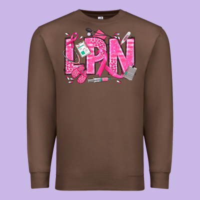 Breast Cancer Lpn Licensed Practical Nurse Premium Sweatshirt Designed By Texasbilliewilder
