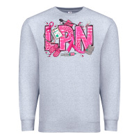 Heather Grey Breast Cancer LPN Licensed Practical Nurse Premium Sweatshirt - texasbilliewilder