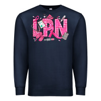 Navy Breast Cancer LPN Licensed Practical Nurse Premium Sweatshirt - texasbilliewilder
