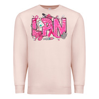 Pale Pink Breast Cancer LPN Licensed Practical Nurse Premium Sweatshirt - texasbilliewilder