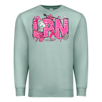 Seafoam Breast Cancer LPN Licensed Practical Nurse Premium Sweatshirt - texasbilliewilder