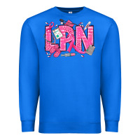 True Royal Breast Cancer LPN Licensed Practical Nurse Premium Sweatshirt - texasbilliewilder