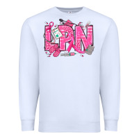White Breast Cancer LPN Licensed Practical Nurse Premium Sweatshirt - texasbilliewilder
