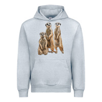 Heather Grey 3 meerkat Urban Hoodie - LillyAllenDesigns