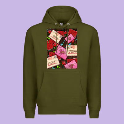 Love Letters With Roses  Air Premium Hoodie Designed By Adodesignshop