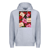 Heather Grey love letters with roses  air Premium Hoodie - AdoDesignShop
