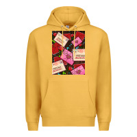 Mustard love letters with roses  air Premium Hoodie - AdoDesignShop