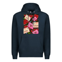 Navy love letters with roses  air Premium Hoodie - AdoDesignShop