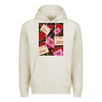 Oatmeal Heather love letters with roses  air Premium Hoodie - AdoDesignShop