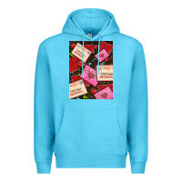 Ocean Blue love letters with roses  air Premium Hoodie - AdoDesignShop