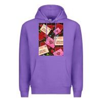 Purple love letters with roses  air Premium Hoodie - AdoDesignShop