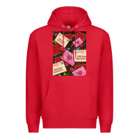 Red love letters with roses  air Premium Hoodie - AdoDesignShop