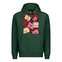 Sports Green love letters with roses  air Premium Hoodie - AdoDesignShop