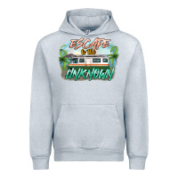 Heather Grey escape to the unknown Urban Hoodie - NancyCooperArtShop