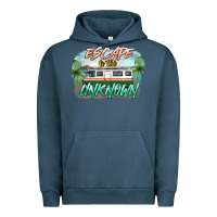 Pigment Midnight Navy escape to the unknown Urban Hoodie - NancyCooperArtShop