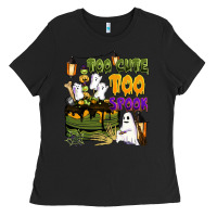 Black too cute too spook Ladies Tee - BarkalooDesign