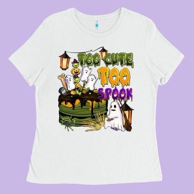 Too Cute Too Spook Ladies Tee Designed By Barkaloodesign