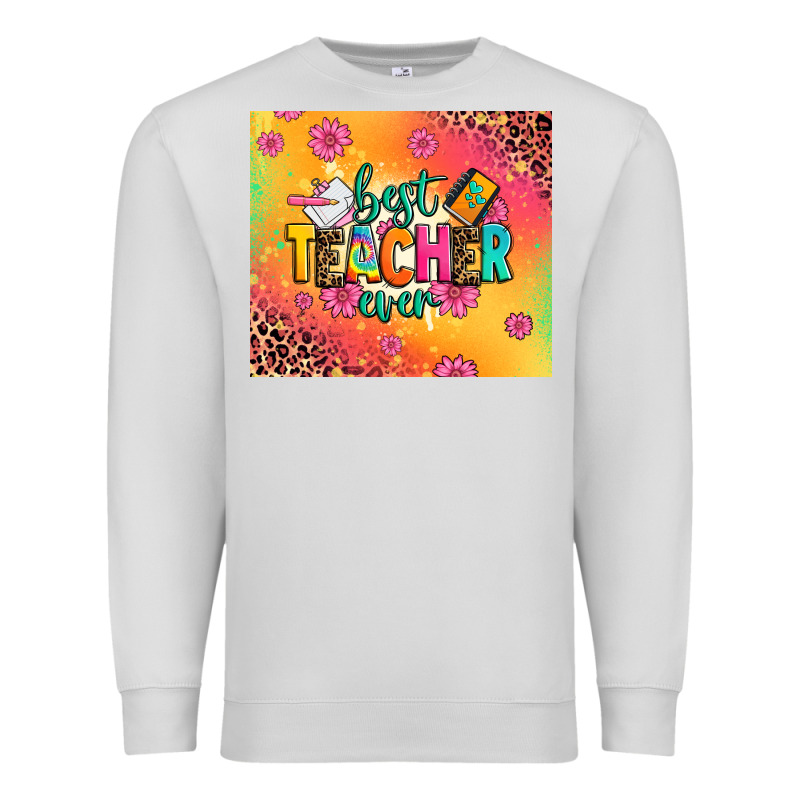 Best Teacher Ever Premium Sweatshirt by Zillion Design Studio | Teevron