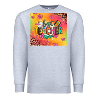 Heather Grey best teacher ever Premium Sweatshirt - Zillion Design Studio