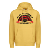 Antique Gold me de la herencia hispana hand fan Premium Hoodie - BundleAndBundleShop
