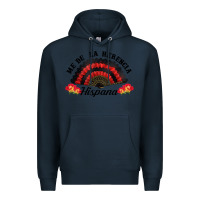 Navy me de la herencia hispana hand fan Premium Hoodie - BundleAndBundleShop