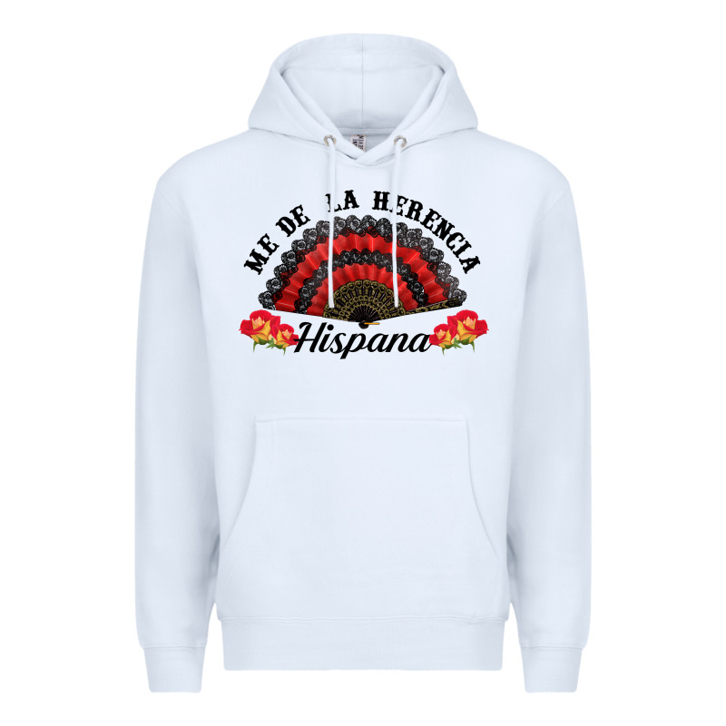 Me De La Herencia Hispana Hand Fan Premium Hoodie by BundleAndBundleShop | Teevron