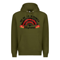 Army Green me de la herencia hispana hand fan Premium Hoodie - BundleAndBundleShop