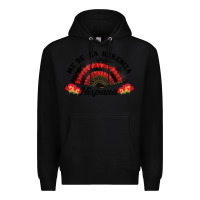 Black me de la herencia hispana hand fan Premium Hoodie - BundleAndBundleShop