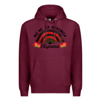 Burgundy me de la herencia hispana hand fan Premium Hoodie - BundleAndBundleShop