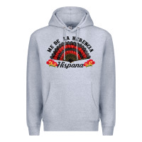 Heather Grey me de la herencia hispana hand fan Premium Hoodie - BundleAndBundleShop