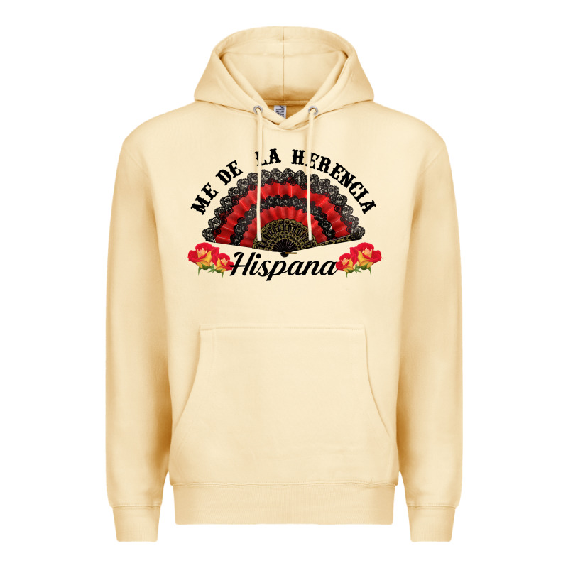 Me De La Herencia Hispana Hand Fan Premium Hoodie by BundleAndBundleShop | Teevron